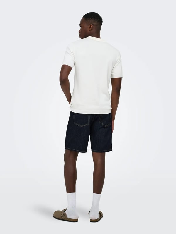 Only&Sons ONSEDGE RINSE 6496 AZG DNM SHORTS NOOS Lacivert Erkek Şort