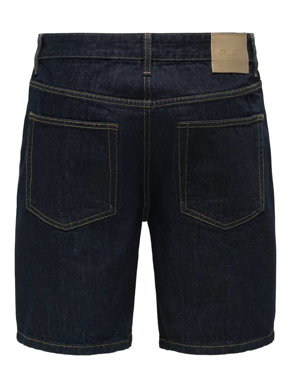 Only&Sons ONSEDGE RINSE 6496 AZG DNM SHORTS NOOS Lacivert Erkek Şort