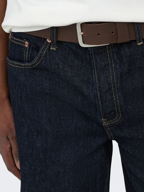 Only&Sons ONSEDGE RINSE 6496 AZG DNM SHORTS NOOS Lacivert Erkek Şort