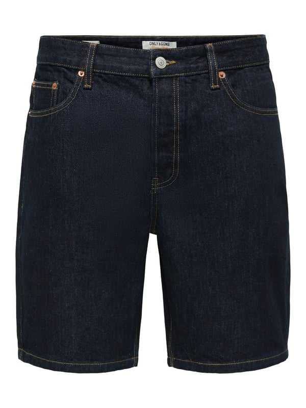 Only&Sons ONSEDGE RINSE 6496 AZG DNM SHORTS NOOS Lacivert Erkek Şort