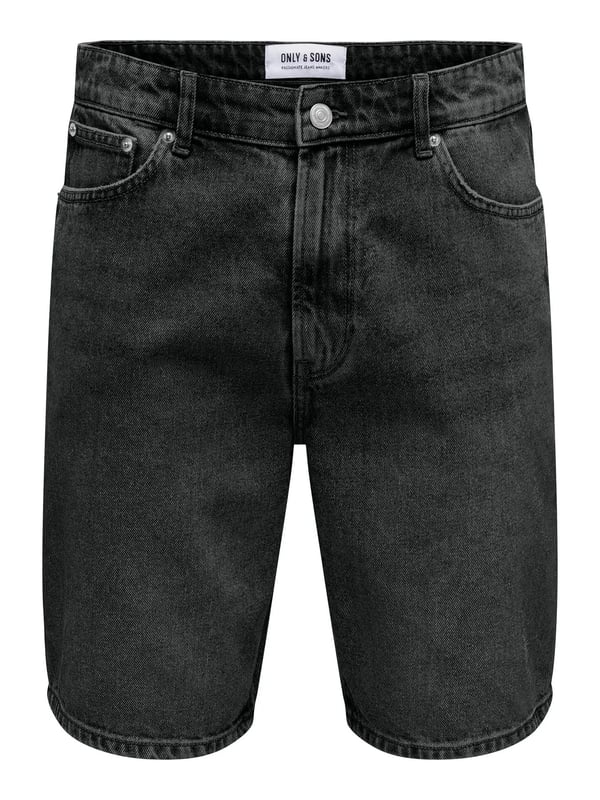 Only&Sons ONSFADE LOOSE BOX TAI DNM SHORTS VD Siyah Erkek Şort