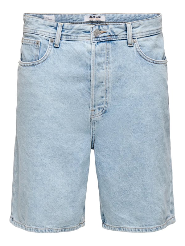 Only&Sons ONSFADE LOOSE BOX TAI DNM SHORTS VD Mavi Erkek Şort
