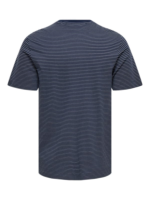 Only&Sons ONSFRED LIFE RLX SS STRIPE TEE NOOS Lacivert Erkek T-Shirt