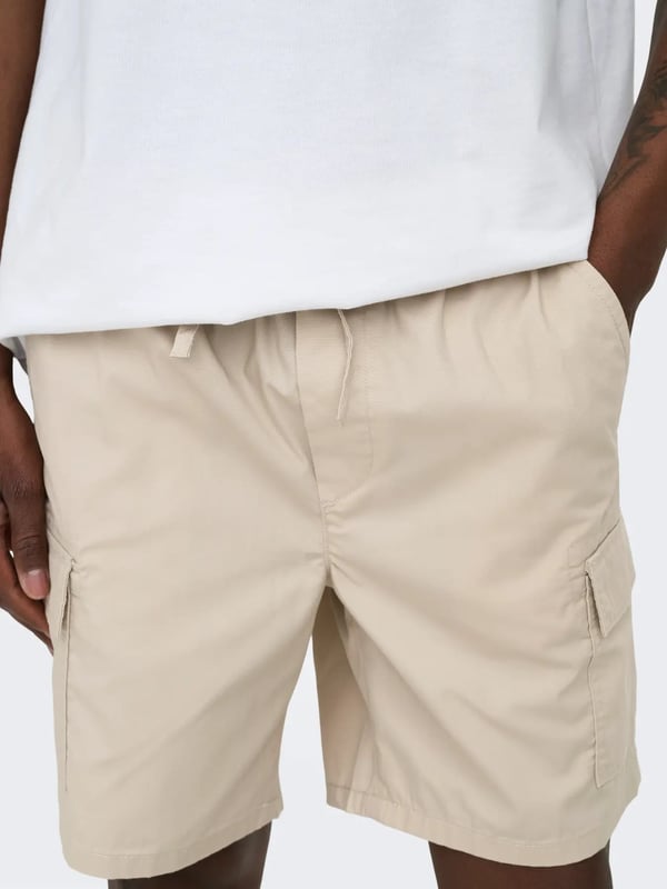 Only&Sons ONSKAL CARGO 0287 SHORTS Bej Erkek Şort