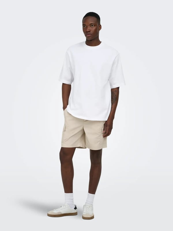 Only&Sons ONSKAL CARGO 0287 SHORTS Bej Erkek Şort
