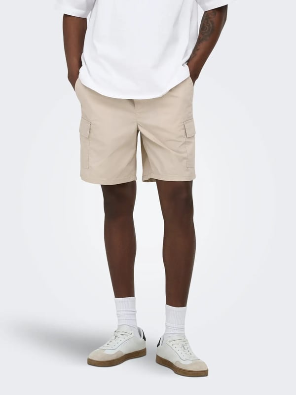 Only&Sons ONSKAL CARGO 0287 SHORTS Bej Erkek Şort