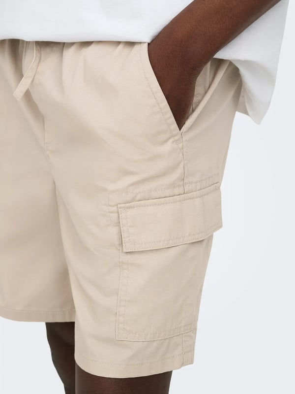 Only&Sons ONSKAL CARGO 0287 SHORTS Bej Erkek Şort