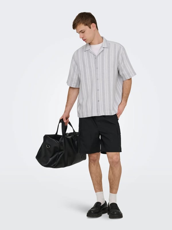 Only&Sons ONSKAL CARGO 0287 SHORTS Siyah Erkek Şort