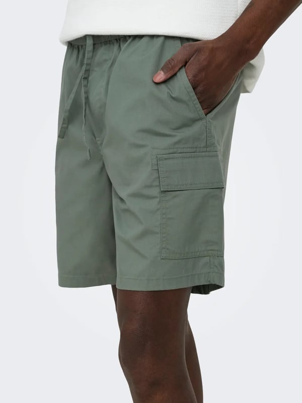 Only&Sons ONSKAL CARGO 0287 SHORTS Yeşil Erkek Şort