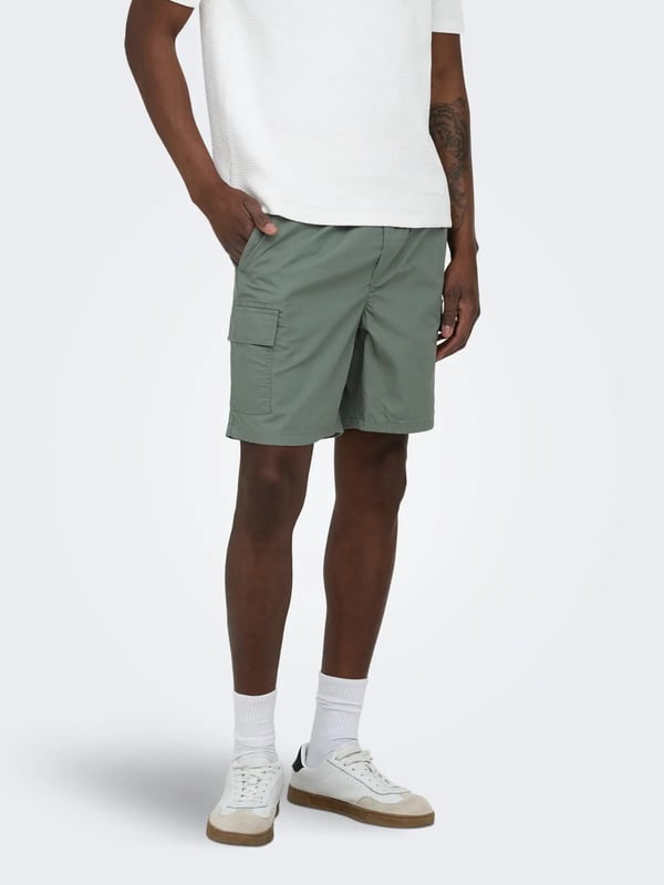 Only&Sons ONSKAL CARGO 0287 SHORTS Yeşil Erkek Şort