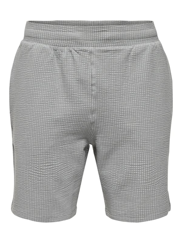 Only&Sons ONSKIAN LIFE REG SEERS. STRP SHORTS VD Gri Erkek Şort