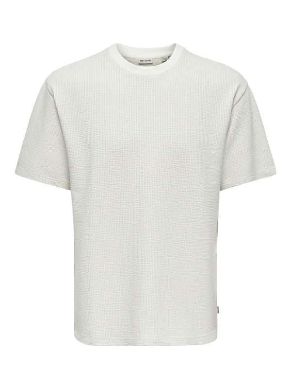 Only&Sons ONSKIAN LIFE RLX SS STRP TEE Beyaz Erkek T-Shirt