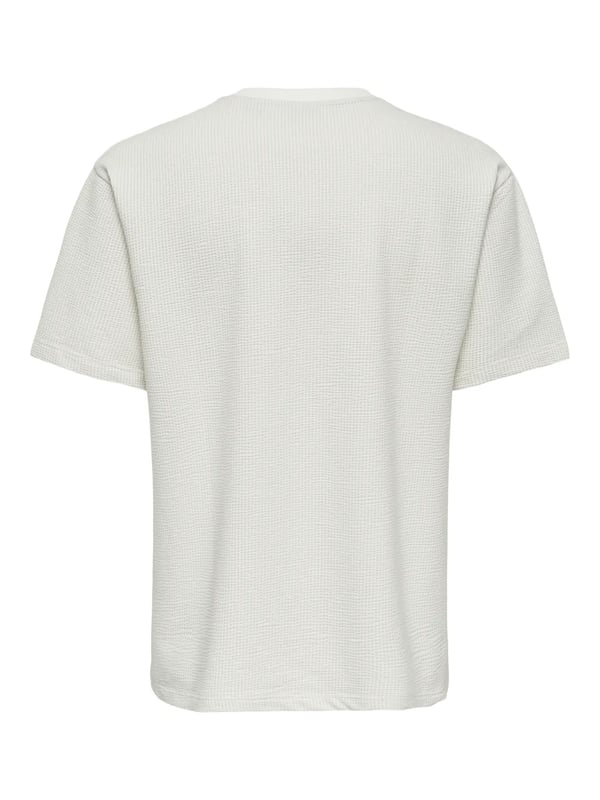Only&Sons ONSKIAN LIFE RLX SS STRP TEE Beyaz Erkek T-Shirt