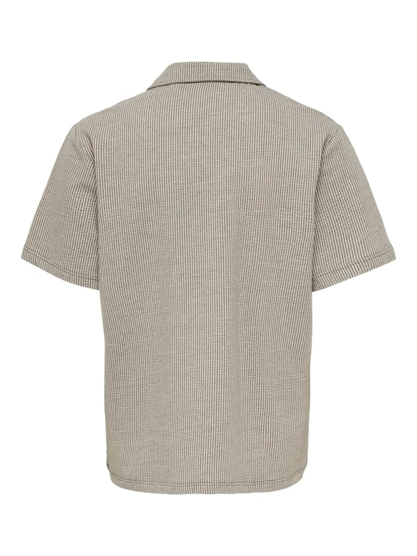 Only&Sons ONSKIAN LIFE SEERSUCKER STRP SS SHIRT VD Kahverengi Erkek Gömlek