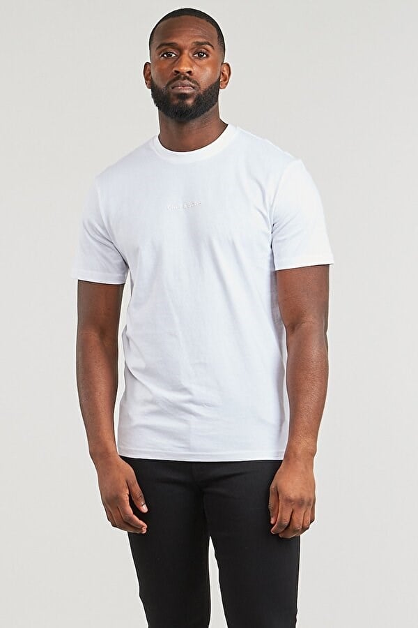 Only&Sons ONSLEVI LIFE REG TEXT SS TEE Beyaz Erkek T-Shirt