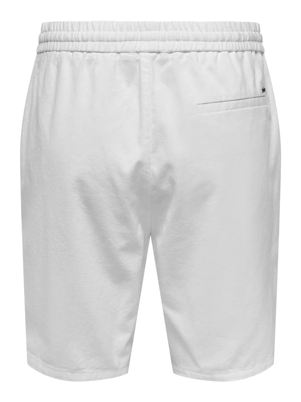Only&Sons ONSLINUS 0007 COT LIN SHORTS NOOS Beyaz Erkek Şort
