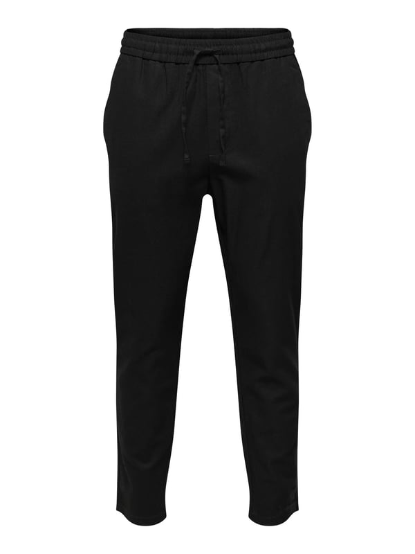 Only&Sons ONSLINUS CROP 0007 COT LIN PNT NOOS Siyah Erkek Pantolon