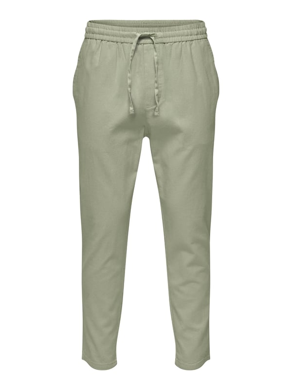 Only&Sons ONSLINUS CROP 0007 COT LIN PNT NOOS Haki Erkek Pantolon