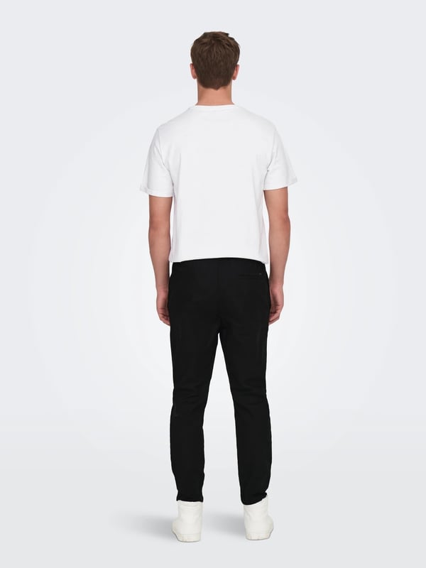 Only&Sons ONSLINUS CROP 0007 COT LIN PNT NOOS Siyah Erkek Pantolon
