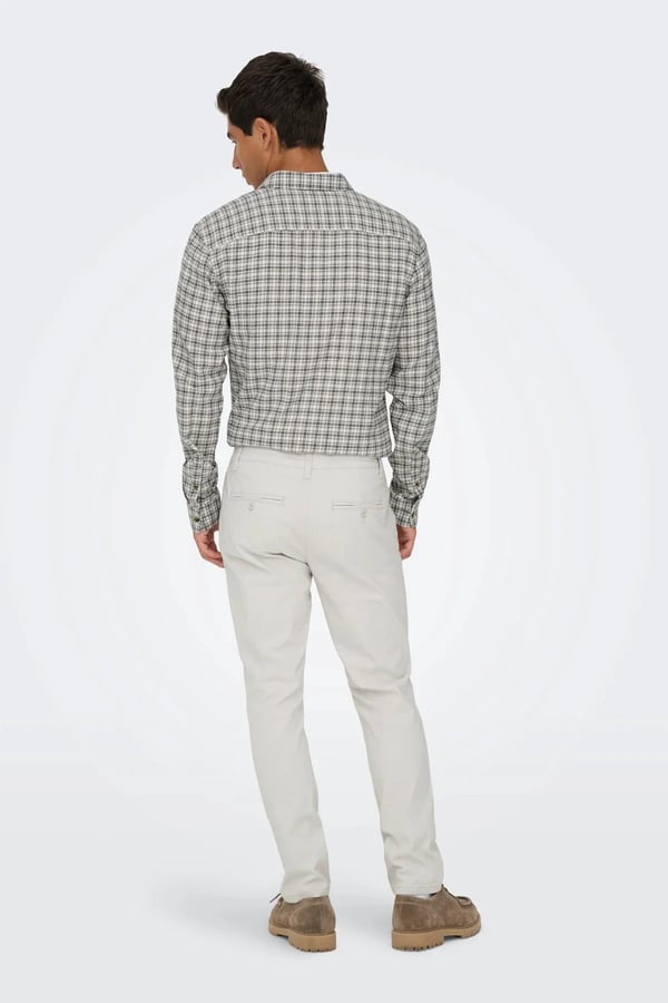 Only&Sons ONSMARK PETE LIFE SLM CHIN 0013 PNT NOOS Gri Erkek Pantolon