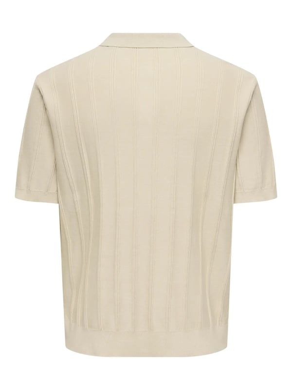 Only&Sons ONSTHIJS  RLX SS POLO KNIT Bej Erkek T-Shirt
