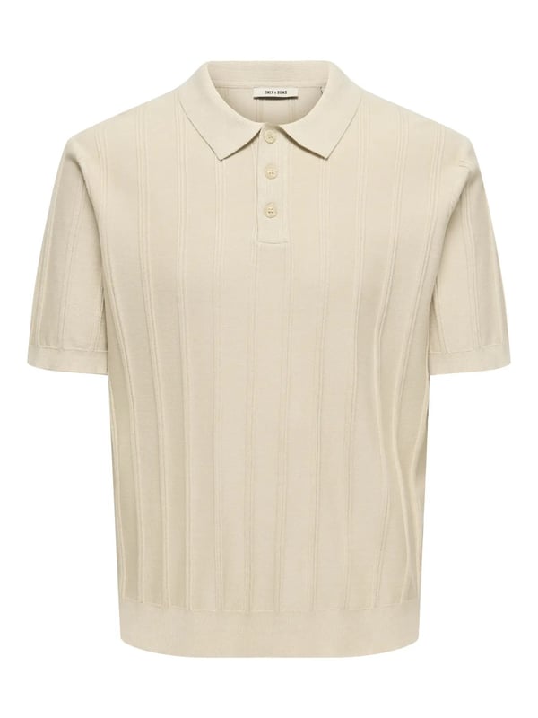 Only&Sons ONSTHIJS  RLX SS POLO KNIT Bej Erkek T-Shirt