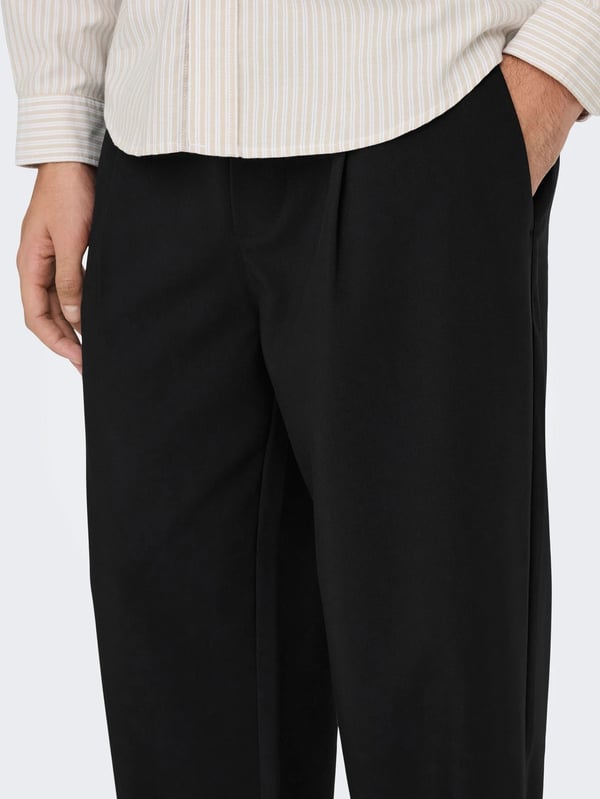 Only&Sons ONSWILL 0292 LOOSE STRING PANT FRML NOOS Siyah Erkek Pantolon