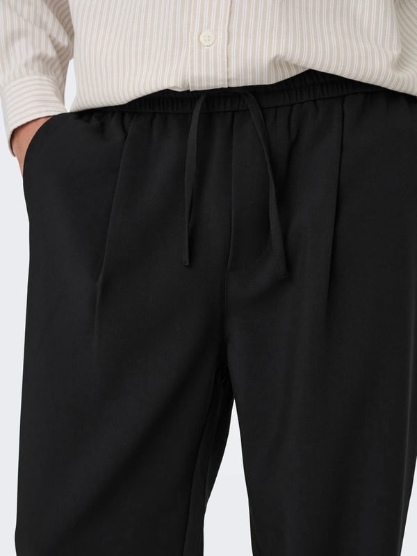 Only&Sons ONSWILL 0292 LOOSE STRING PANT FRML NOOS Siyah Erkek Pantolon