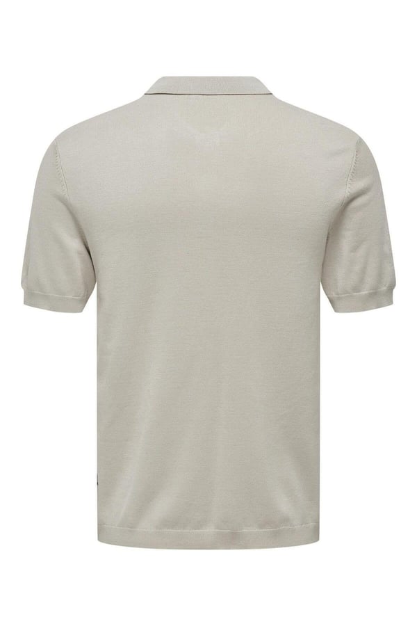 Only&Sons ONSWYLER REG 14 SS POLO KNIT NOOS Gri Erkek T-Shirt