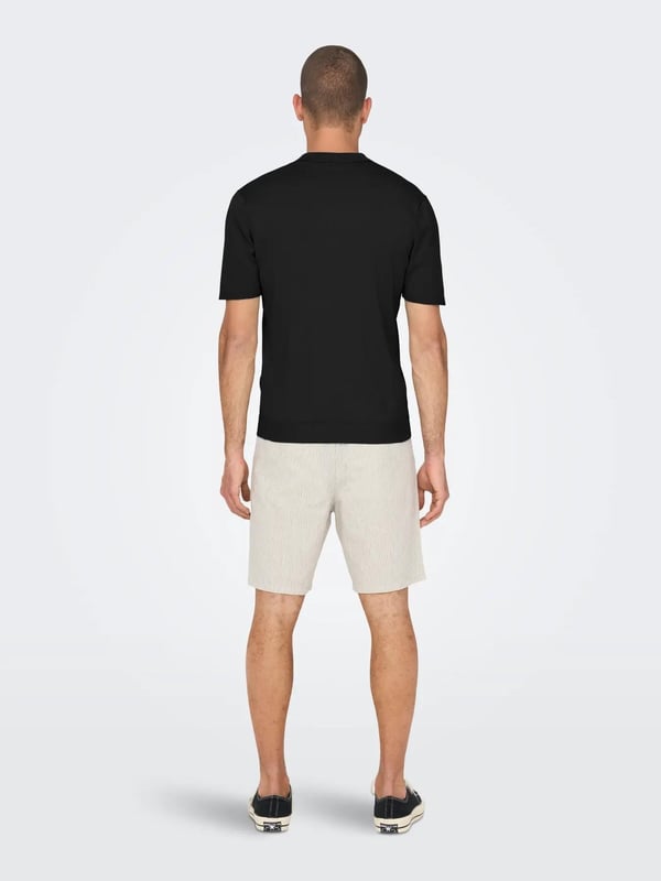 Only&Sons ONSWYLER REG 14 SS POLO KNIT NOOS Siyah Erkek T-Shirt