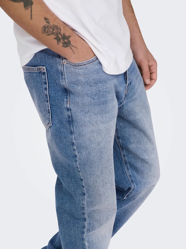 Only&Sons ONSYOKE TAPERED BOX CRO DNM Denim Erkek Kot Pantolon