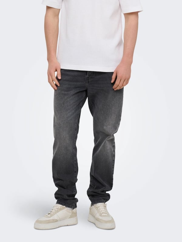 Only&Sons ONSYOKE TAPERED BOX CRO DNM Siyah Erkek Kot Pantolon