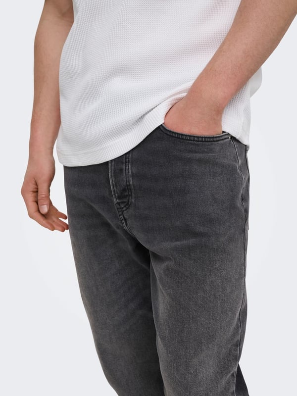 Only&Sons ONSYOKE TAPERED BOX CRO DNM Siyah Erkek Kot Pantolon