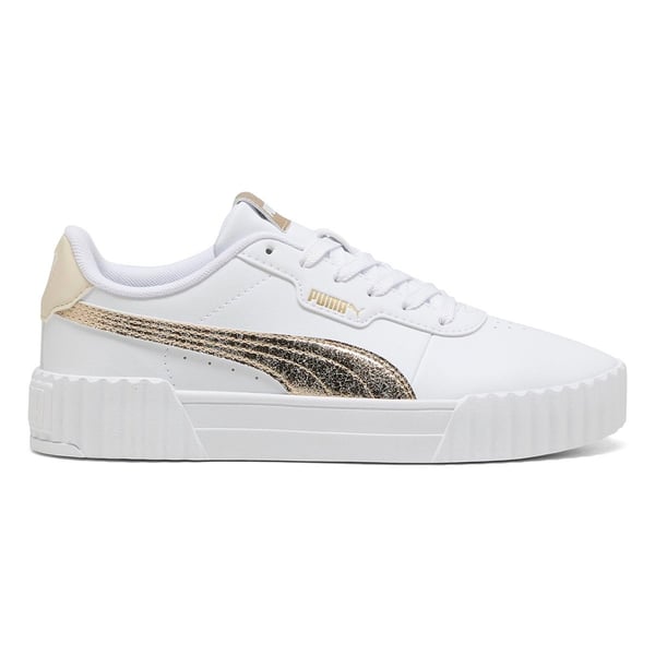 Puma Carina 3.0 Metallic Whisper Beyaz Kadın Günlük Spor Ayakkabı