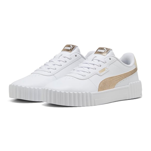Puma Carina 3.0 Metallic Whisper Beyaz Kadın Günlük Spor Ayakkabı