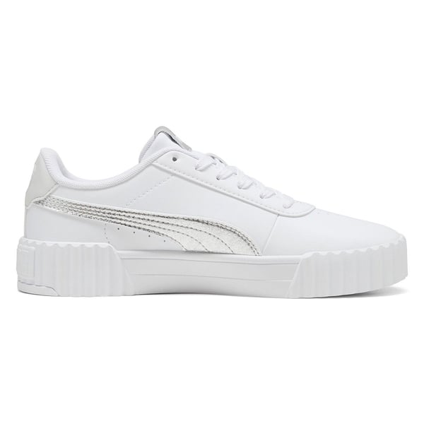 Puma Carina 3.0 Metallic Whisper Beyaz Kadın Günlük Spor Ayakkabı