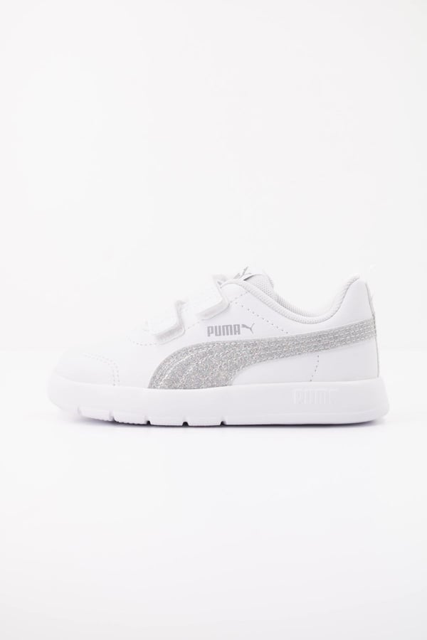 Puma Courtflex V3 Glitz V Inf Beyaz Kız Çocuk Günlük Spor Ayakkabı