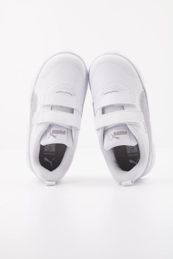 Puma Courtflex V3 Glitz V Inf Beyaz Kız Çocuk Günlük Spor Ayakkabı