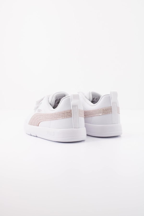 Puma Courtflex V3 Glitz V Inf Beyaz Kız Çocuk Günlük Spor Ayakkabı
