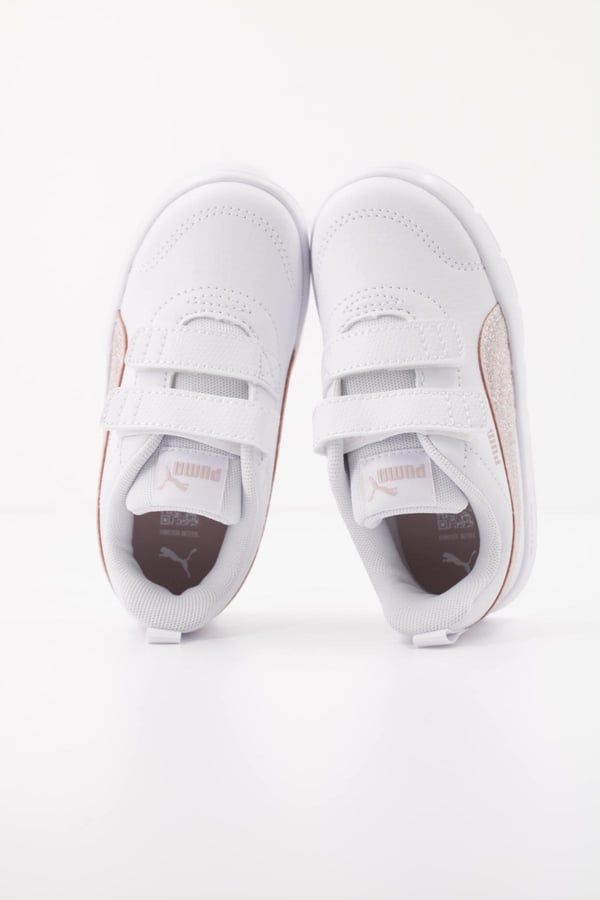 Puma Courtflex V3 Glitz V Inf Beyaz Kız Çocuk Günlük Spor Ayakkabı