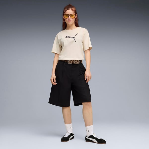 Puma ESS GRAPHIC Animal Tee Bej Kadın T-Shirt