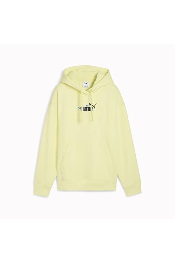 Puma ESS NATURE 2.0 Hoodie Sarı Kadın Sweatshirt