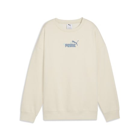 Puma ESS NATURE 2.0  Crew Beyaz Kadın Sweatshirt