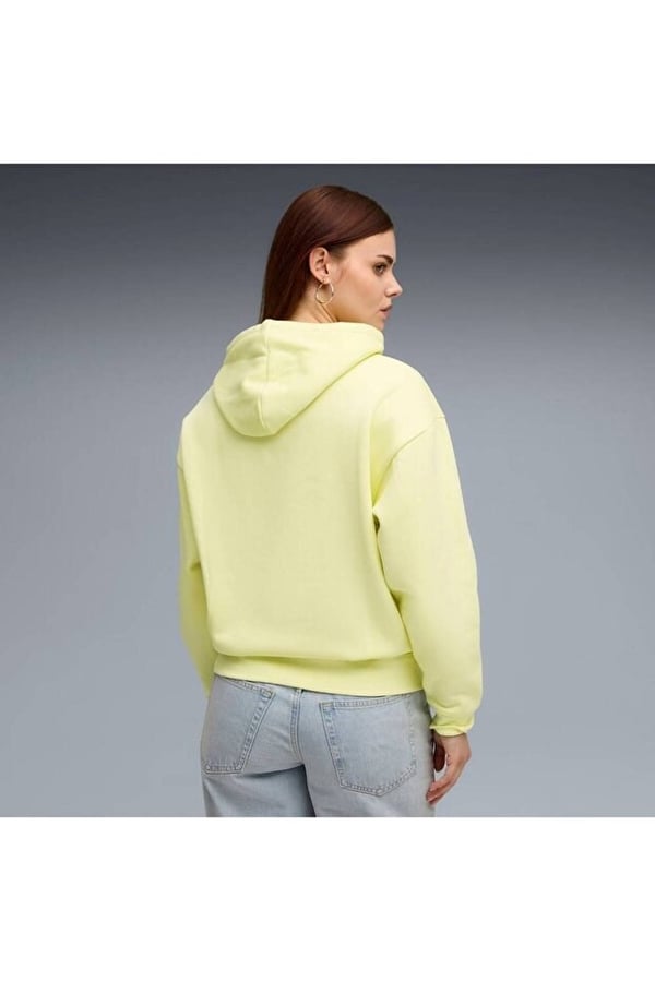 Puma ESS NATURE 2.0 Hoodie Sarı Kadın Sweatshirt