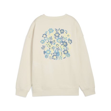 Puma ESS NATURE 2.0  Crew Beyaz Kadın Sweatshirt