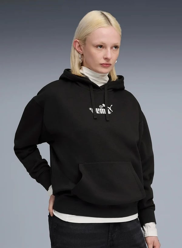 Puma ESS NATURE 2.0 Hoodie Siyah Kadın Sweatshirt