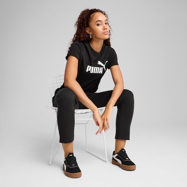 Puma ESS No. 1 Logo Tee Siyah Kadın T-Shirt