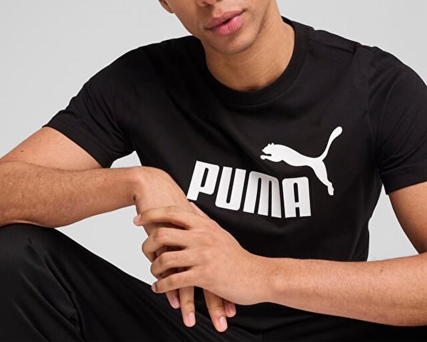 Puma ESS No. 1 Logo Tee Siyah Erkek T-Shirt