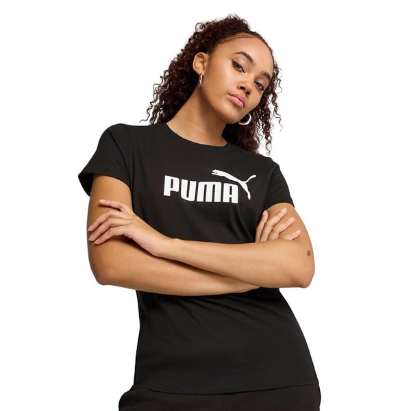 Puma ESS No. 1 Logo Tee Siyah Kadın T-Shirt