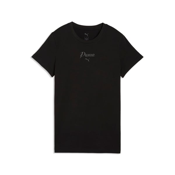 Puma ESS SCRIPT Tee Siyah Kadın T-Shirt